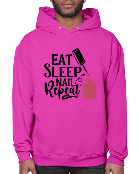 Eat Sleep Nail Repeat 737# - nail tech- Hoodie