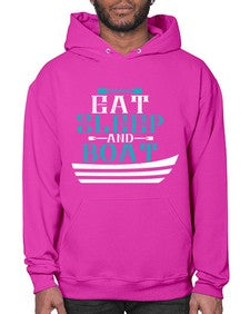 Eat sleep and Boat 16# - boats- Hoodie