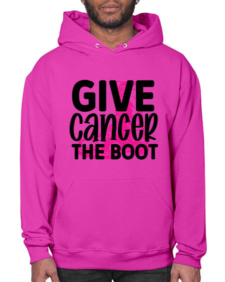 Give Cancer the Boot 25# - breast cancer- Hoodie