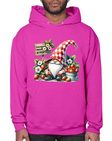 Gnome Strawberry Patch 999# - strawberry- Hoodie