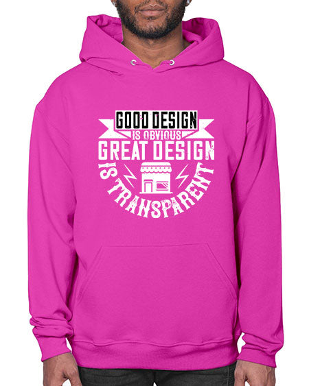 Good design is obvious Great design is transparent Style 170# - architect- Hoodie