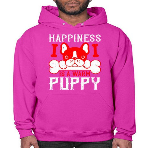Happiness is a warm puppy Style 203# - dogs- Hoodie