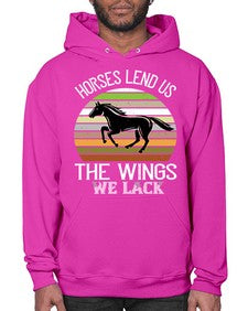 Horses lend us the wings we lack Style 43# - horse- Hoodie