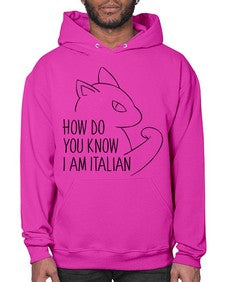 How Do You Know I am Italian - cats- Hoodie