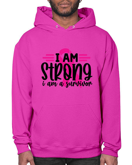 I Am Strong I Am a Survivor 20# - breast cancer- Hoodie