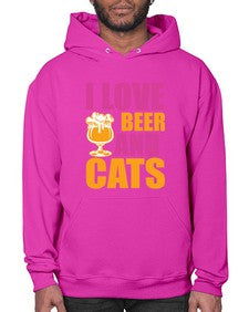 I Love Beer And Cats - cats- Hoodie