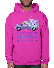 I Wear Purple For AlzheimerS Awareness 168# - alzheimers- Hoodie