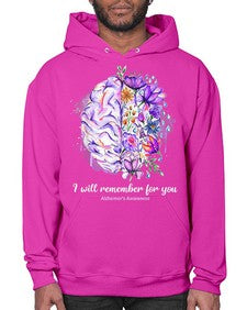I Will Remember For You Brain Alzheimers Awareness 183# - alzheimers- Hoodie