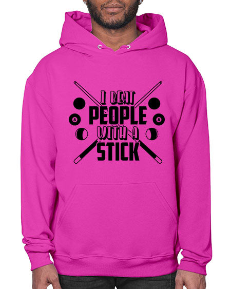 I beat people with a stick 1166# - billards- Hoodie