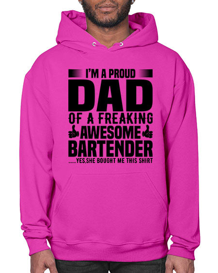 Im a proud dad Style 228# - bartender- Hoodie