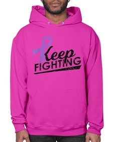 Keep Fighting Alzheimers Epilepsy Warrior Awareness Ribbon 190# - alzheimers- Hoodie