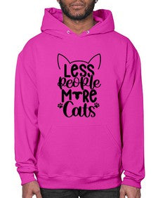 Less People More Cats Style 97# - cats- Hoodie