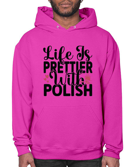Life Is Prettier With Polish 1052# - nail tech- Hoodie