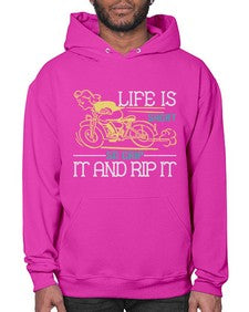 Life is short so grip it and rip it 43# - motorcycle- Hoodie