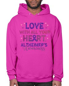 Love With All Your Heart Alzheimer 195# - alzheimers- Hoodie