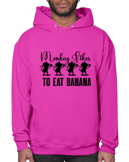 Monkey likes to eat banana  - monkey- Hoodie