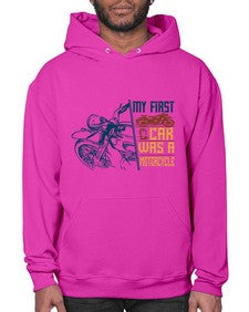 My first car was a motorcycle 47# - motorcycle- Hoodie
