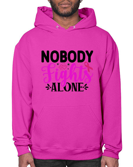 Nobody Fights Alone 12# - breast cancer- Hoodie