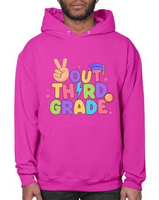 Peace Out third Grade Peace 648# - third grade- Hoodie