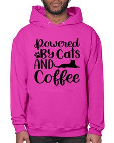 Powered By Cats And Coffee Style 102# - cats- Hoodie