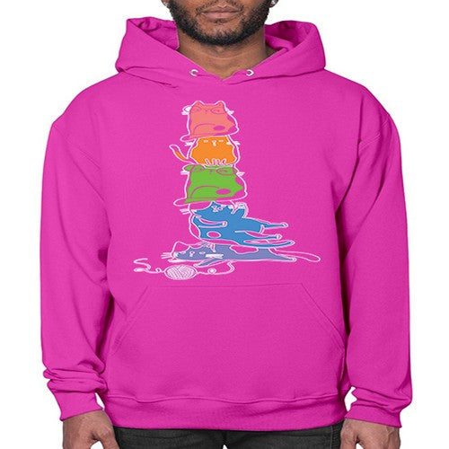 Pride Kawaii Cats Pile Cute Anime 277# - anime- Hoodie