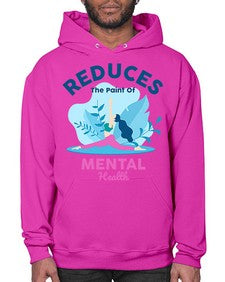 Reduces the Paint of Mental Health 495# - yoga- Hoodie