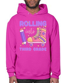 Rolling into third Grade 790# - third grade- Hoodie