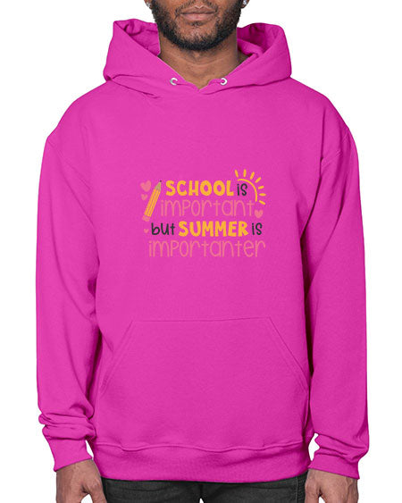 School is important but summer is importanter 84# - summer- Hoodie