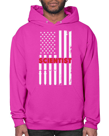 ScientistUSAFlagScientistSkinite Scientist Skinite 38# - general science- Hoodie