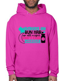 Scrubs On Bun Hair Up All Night Dont Care Nurselife Style Style 1385# - nurse- Hoodie
