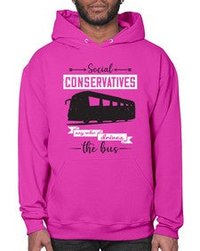 Social conservatives say who drives the bus 5# - bus- Hoodie