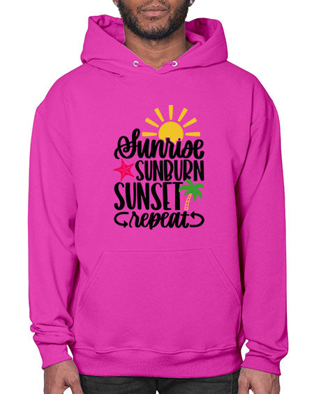 Sunrise Sunburn Sunset Repeat Style 16# - summer- Hoodie