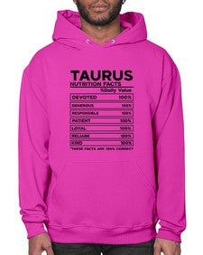 Taurus Nutrition Facts 490# - taurus- Hoodie