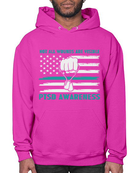 Veteran PTSD Not all wounds 4# - PTSD- Hoodie