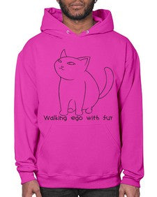 Walking Ego with Fur - cats- Hoodie