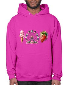 Watercolor Strawberry Fair 1693# - strawberry- Hoodie