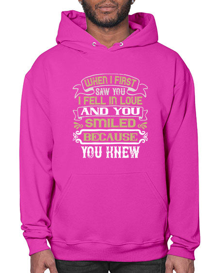 When I first saw you I fell in love and you smiled because you knew Style 12# - pig- Hoodie