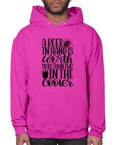 a beer in hand is worth 516# - beer- Hoodie