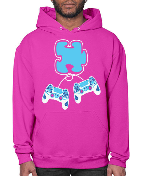 autism awareness gamer puzzle piece 11# - autism- Hoodie
