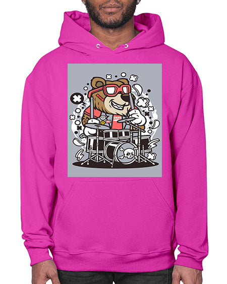 bear drummer 33# - bears - animals- Hoodie