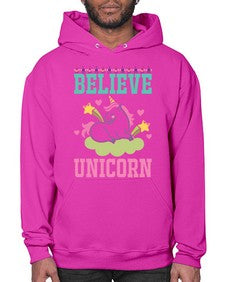 believe unicorn 45# - unicorn- Hoodie