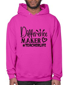 difference maker teacherlife Style 121# - teacher- Hoodie