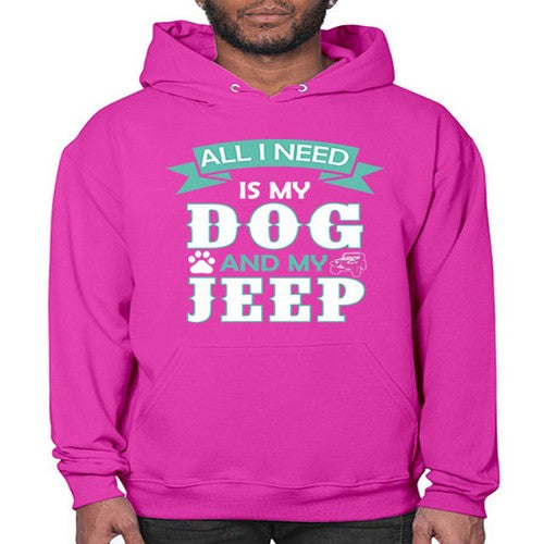 dog and jeep 74# - dogs- Hoodie