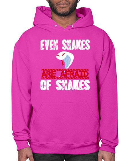 even snakes are afraid of snakes - snake- Hoodie