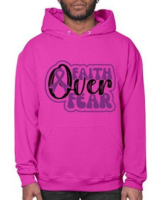 faith over fear 139# - alzheimers- Hoodie