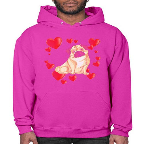 funny cute pug dog shirt 143# - dogs- Hoodie