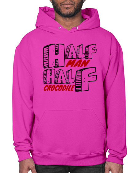 half man half crocodile - alligator- Hoodie