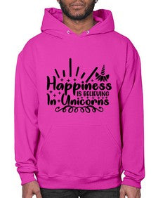 happiness is believing in unicorns 157# - unicorn- Hoodie
