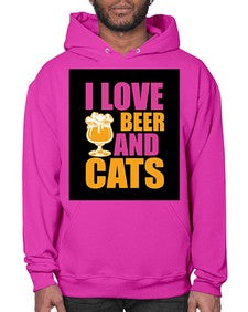 i love beer and cats 1137# - beer- Hoodie