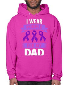 i wear purple for dad 169# - alzheimers- Hoodie